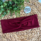 Red Ribbed Solid Color Headband