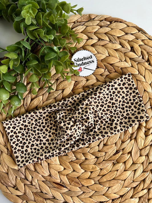 Dainty Cheetah Turban Headband