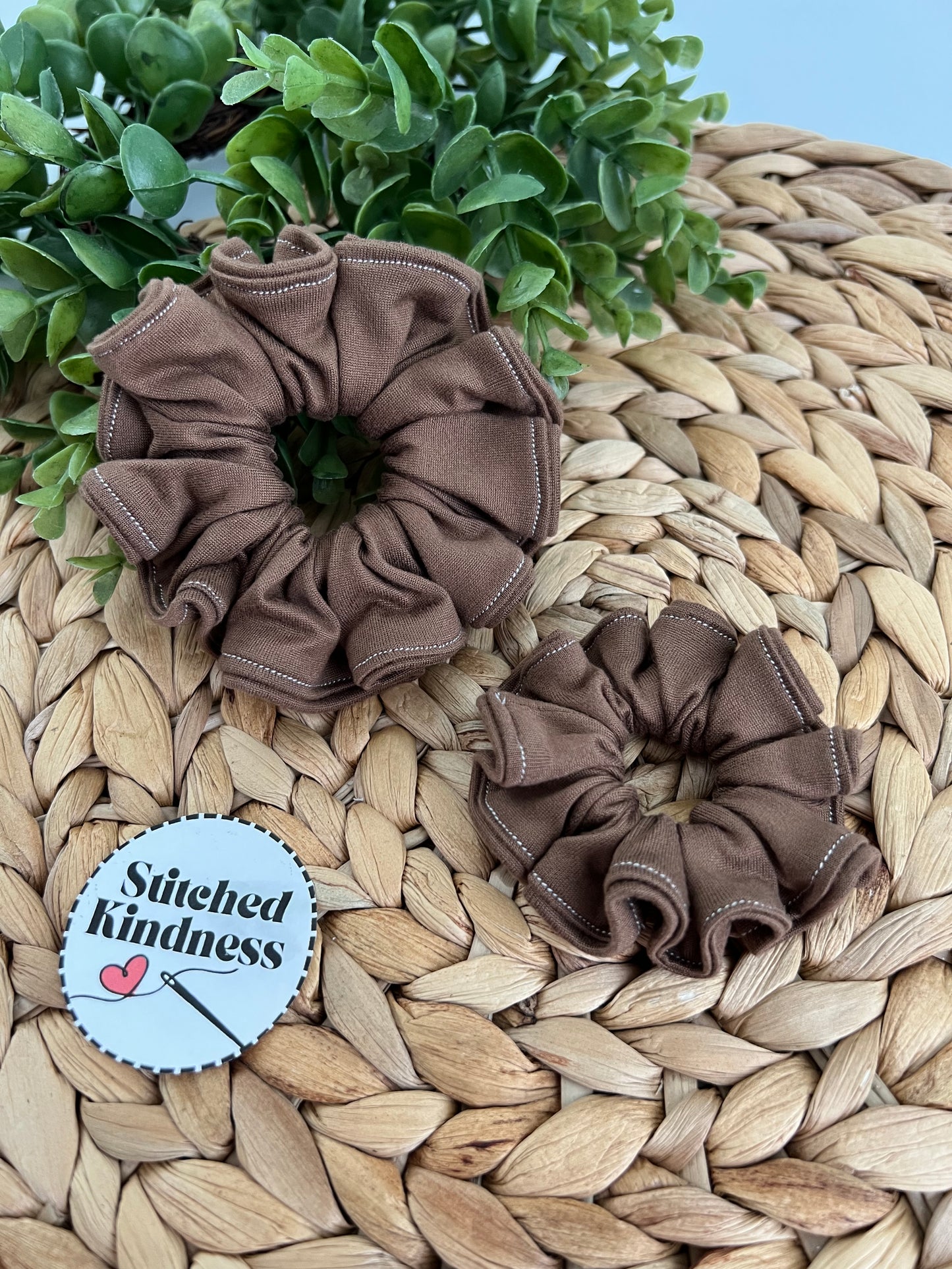 Chocolate Brown Scrunchies