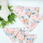 Blue and Pink Floral Dog Bandana Over The Collar - REVERSIBLE