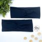 Navy Blue Solid Color Headbands