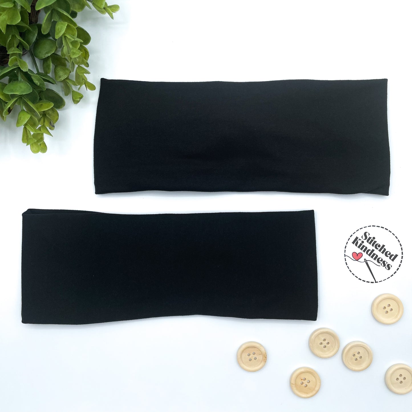 Black Solid Color Headband