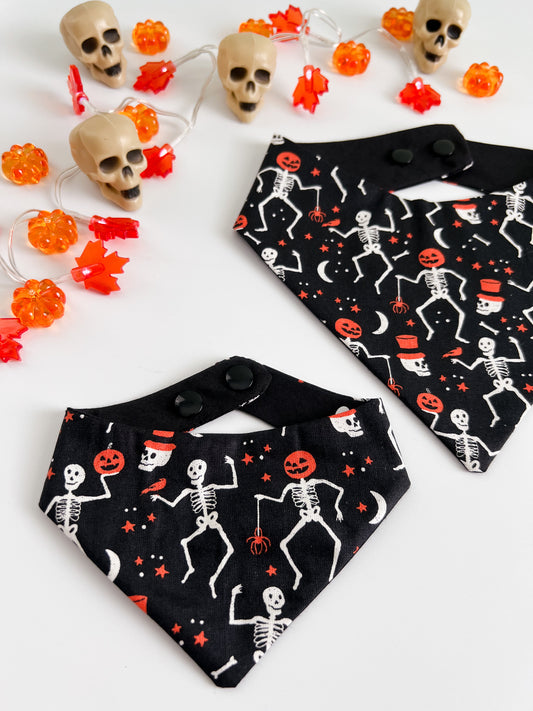 Pumpkin Party- Dog Bandana with Snap Ons