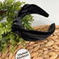 Black Velvet TopKnot Hard Headband