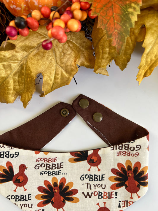 Turkeys- Dog Bandana with Snap Ons