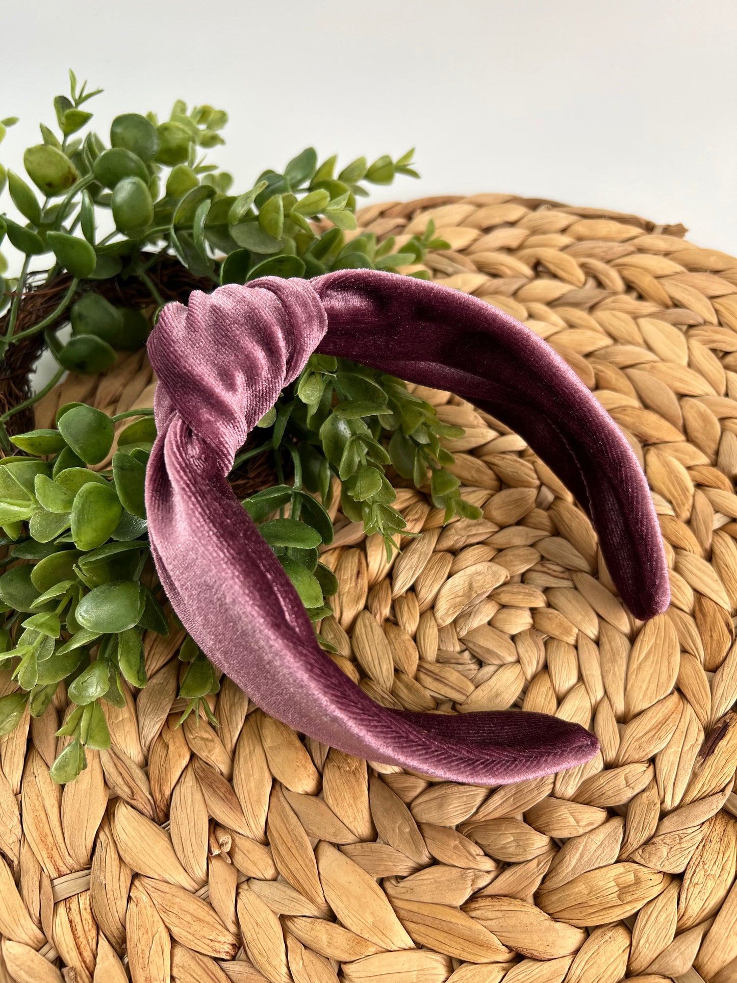 Lavender Velvet TopKnot Hard Headband