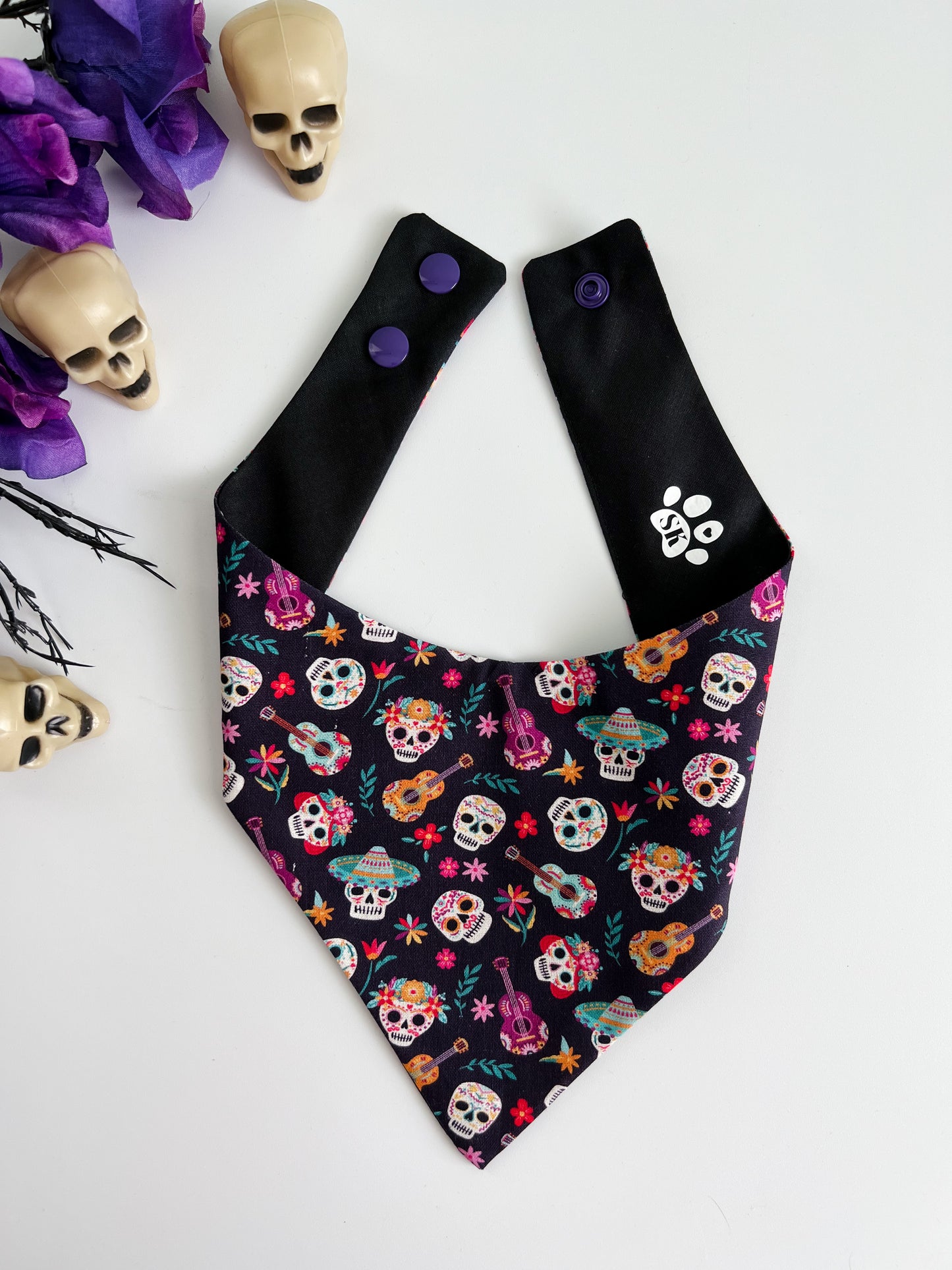 Coco inspired- Dog Bandana with Snap Ons