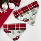 REVERSIBLE-Red Plaid - Over The Collar Dog Bandanas