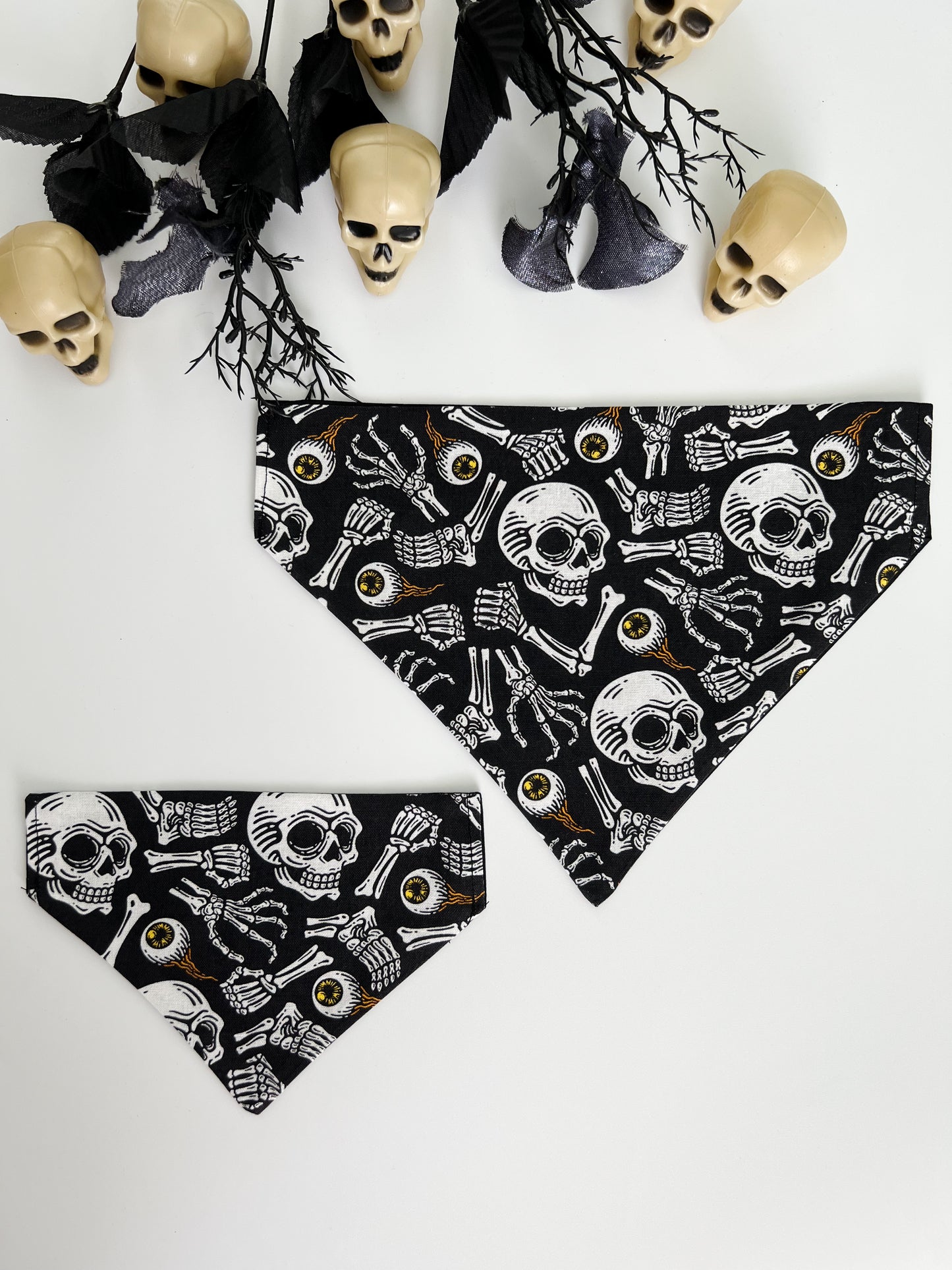 Skulls & Bones- Over The Collar Dog Bandana