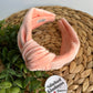 Coral Velvet TopKnot Hard Headband