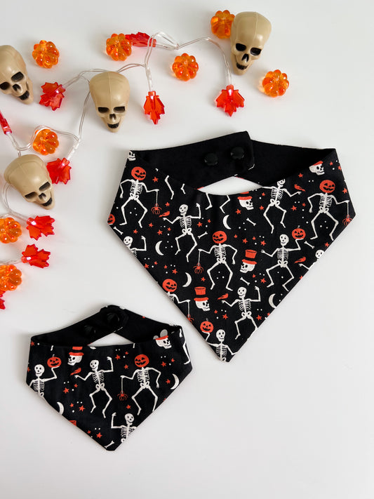 Pumpkin Party- Dog Bandana with Snap Ons