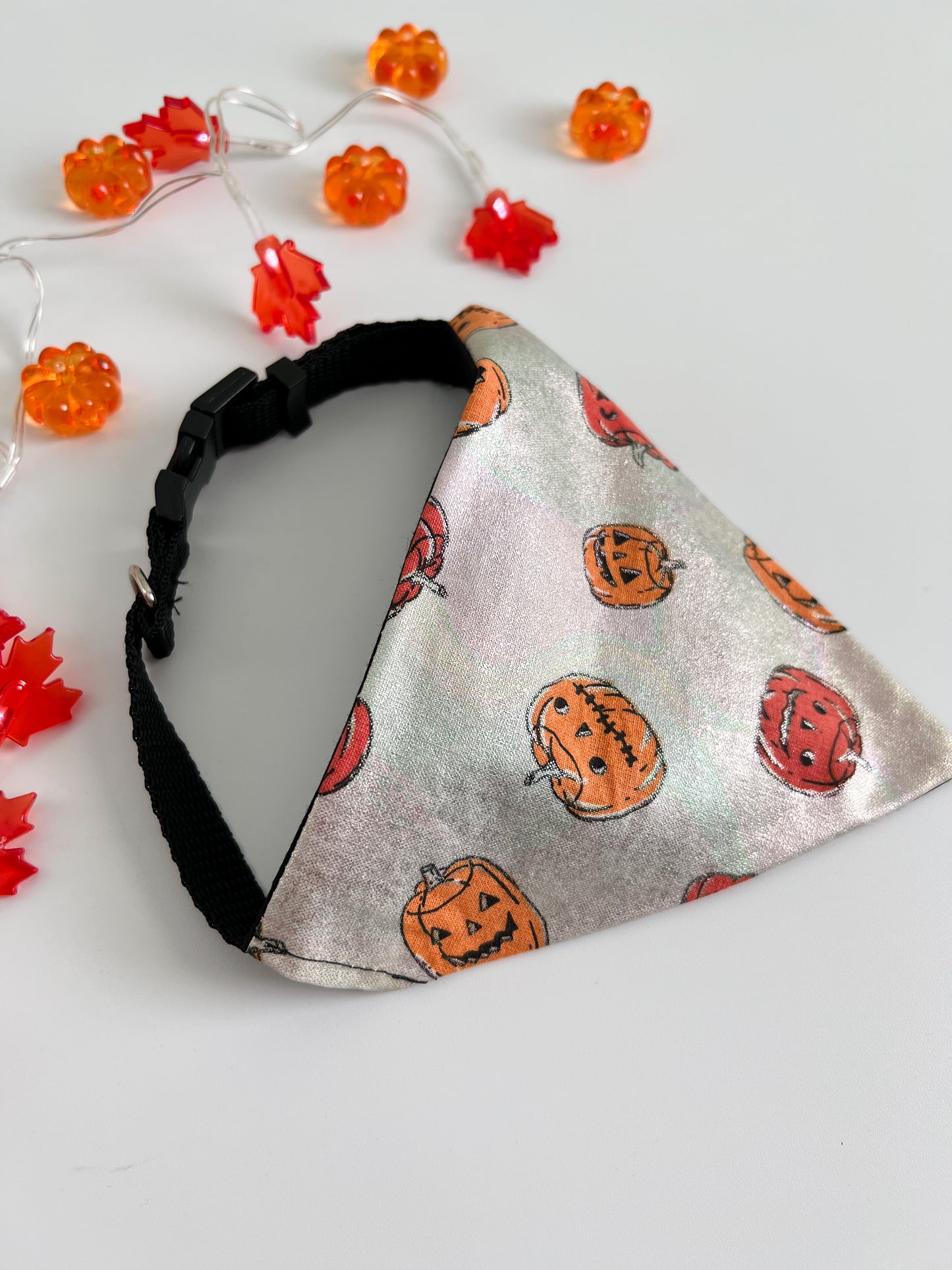 Shimmer Pumpkins Over The Collar Dog Bandana