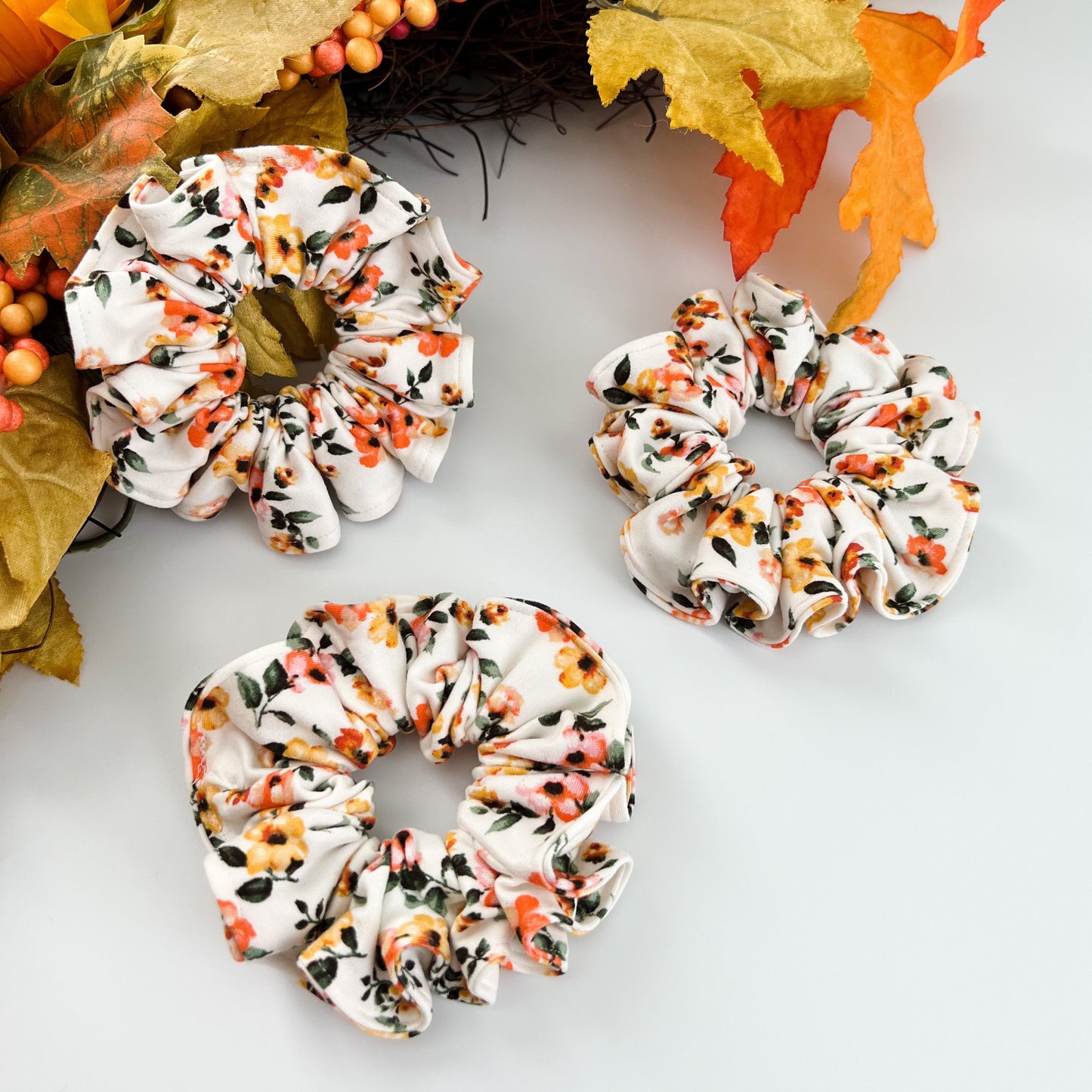 Autumn Floral- Scrunchies