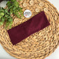 Burgundy Ribbed Solid Color Headband