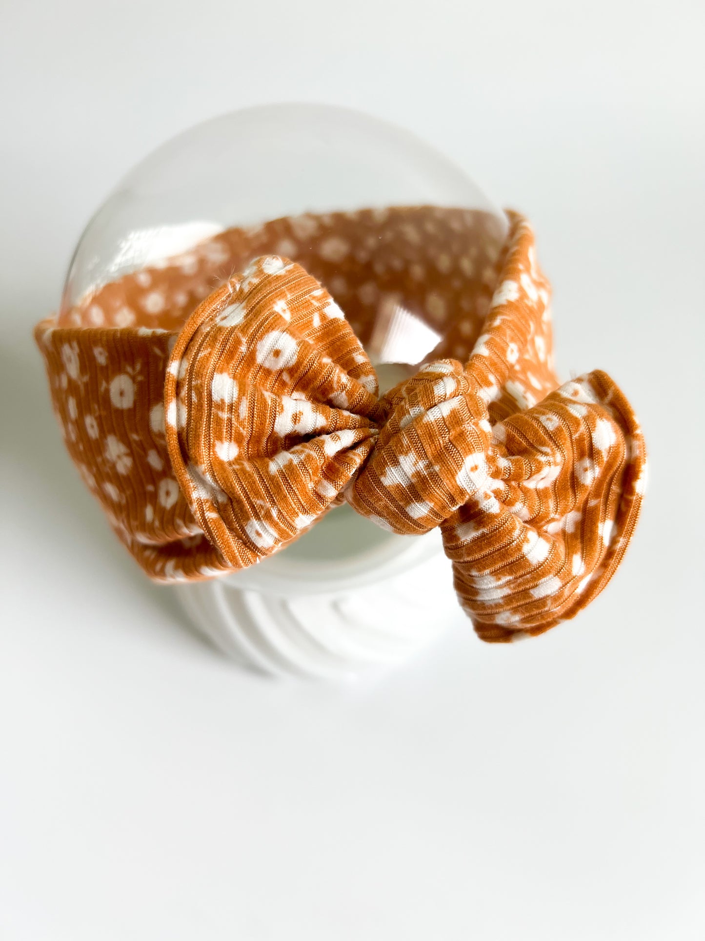 Dainty Floral on Orange Toddler/Infant Headband