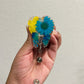 Blue & Yellow Tooth Badge Reel
