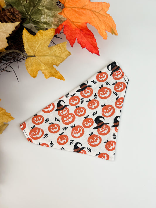 Pumpkins Over The Collar Dog Bandana