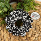 Black and White Cheetah Scrunchies