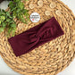 Burgundy Ribbed Solid Color Headband