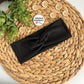 Black Ribbed Solid Color Headband